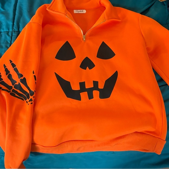Orange Jack-o'-Lantern Sweatshirt - Picture 1 of 1
